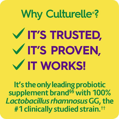 Culturelle Digestive Health Daily Probiotic Chewables, Probiotic For Men and Women, Most Clinically Studied Probiotic Strain, 10 Billion CFUs - dailyvitalstore