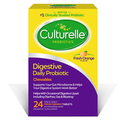 Culturelle Digestive Health Daily Probiotic Chewables, Probiotic For Men and Women, Most Clinically Studied Probiotic Strain, 10 Billion CFUs - dailyvitalstore