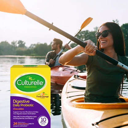 Culturelle Digestive Health Daily Probiotic Chewables, Probiotic For Men and Women, Most Clinically Studied Probiotic Strain, 10 Billion CFUs - dailyvitalstore