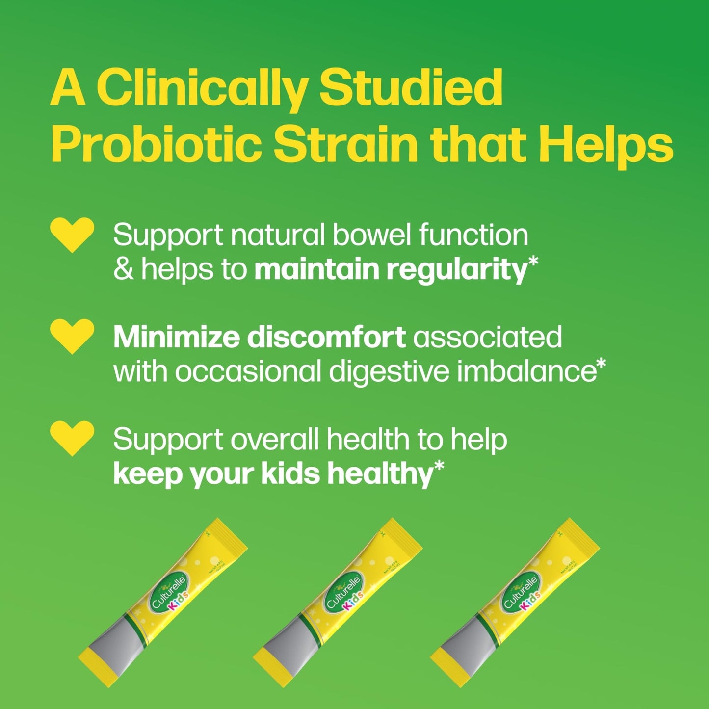 Culturelle Kids Probiotic + Fiber Packets (Ages 3+) - 24 Count - Digestive Health & Immune Support - Helps Restore Regularity (Packaging may vary) - dailyvitalstore