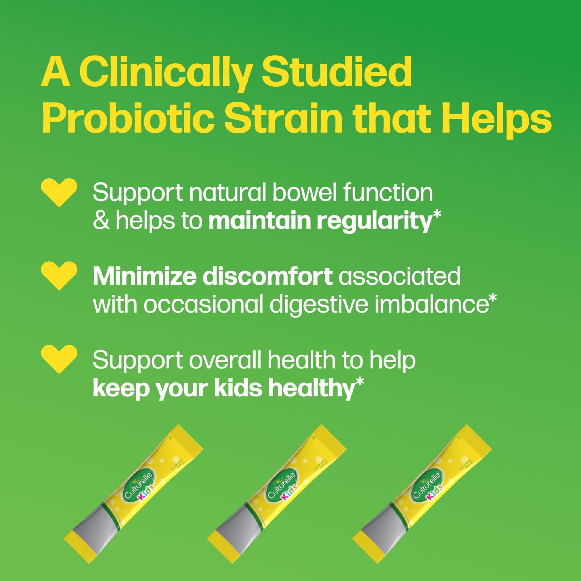 Culturelle Kids Probiotic + Fiber Packets (Ages 3+) - 24 Count - Digestive Health & Immune Support - Helps Restore Regularity (Packaging may vary) - dailyvitalstore