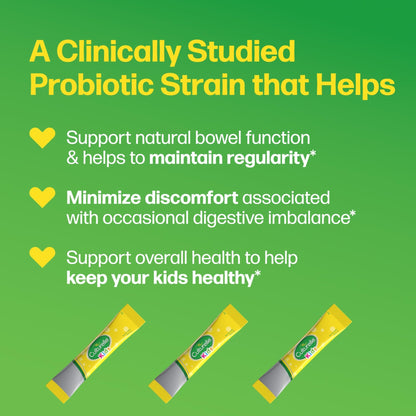 Culturelle Kids Probiotic + Fiber Packets (Ages 3+) - 24 Count - Digestive Health & Immune Support - Helps Restore Regularity (Packaging may vary) - dailyvitalstore
