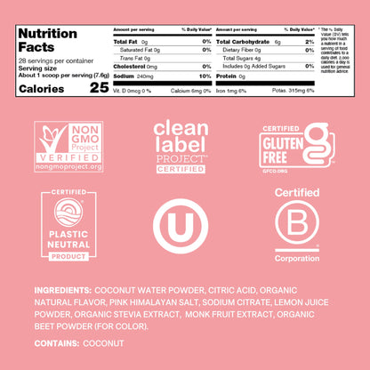 Cure Hydration | Plant-Based Electrolyte Drink Mix | No Added Sugar | FSA-HSA | Dehydration Relief Powder Made with Coconut Water | Non-GMO | Vegan | 28 Servings Jar - Strawberry Kiwi - dailyvitalstore