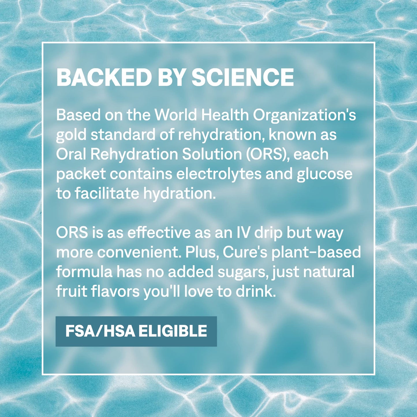Cure Hydration | Plant-Based Electrolyte Drink Mix | No Added Sugar | FSA-HSA | Dehydration Relief Powder Made with Coconut Water | Non-GMO | Vegan - dailyvitalstore