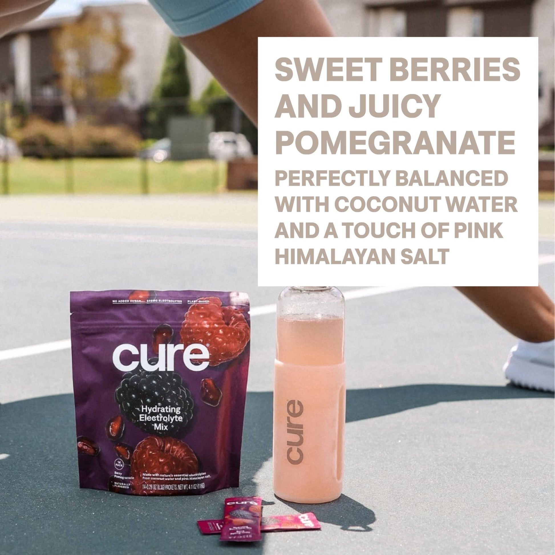 Cure Hydration | Plant-Based Electrolyte Drink Mix | No Added Sugar | FSA-HSA | Dehydration Relief Powder Made with Coconut Water | Non-GMO | Vegan - dailyvitalstore