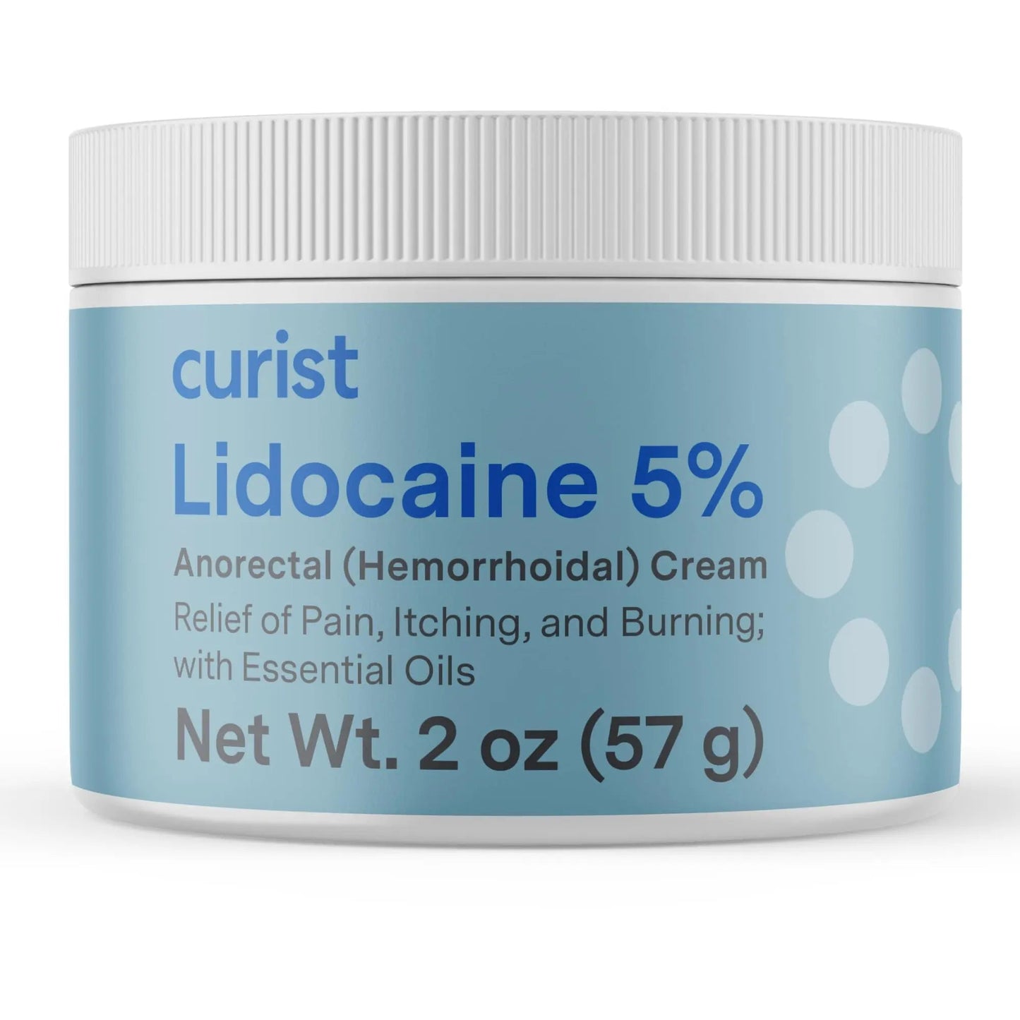 Curist 5% Lidocaine Cream Pain Relief - Numb Quickly & Effectively with 5% Lidocaine Numbing Cream for Anorectal Use - (1 Pack - 2 oz Jar) - dailyvitalstore