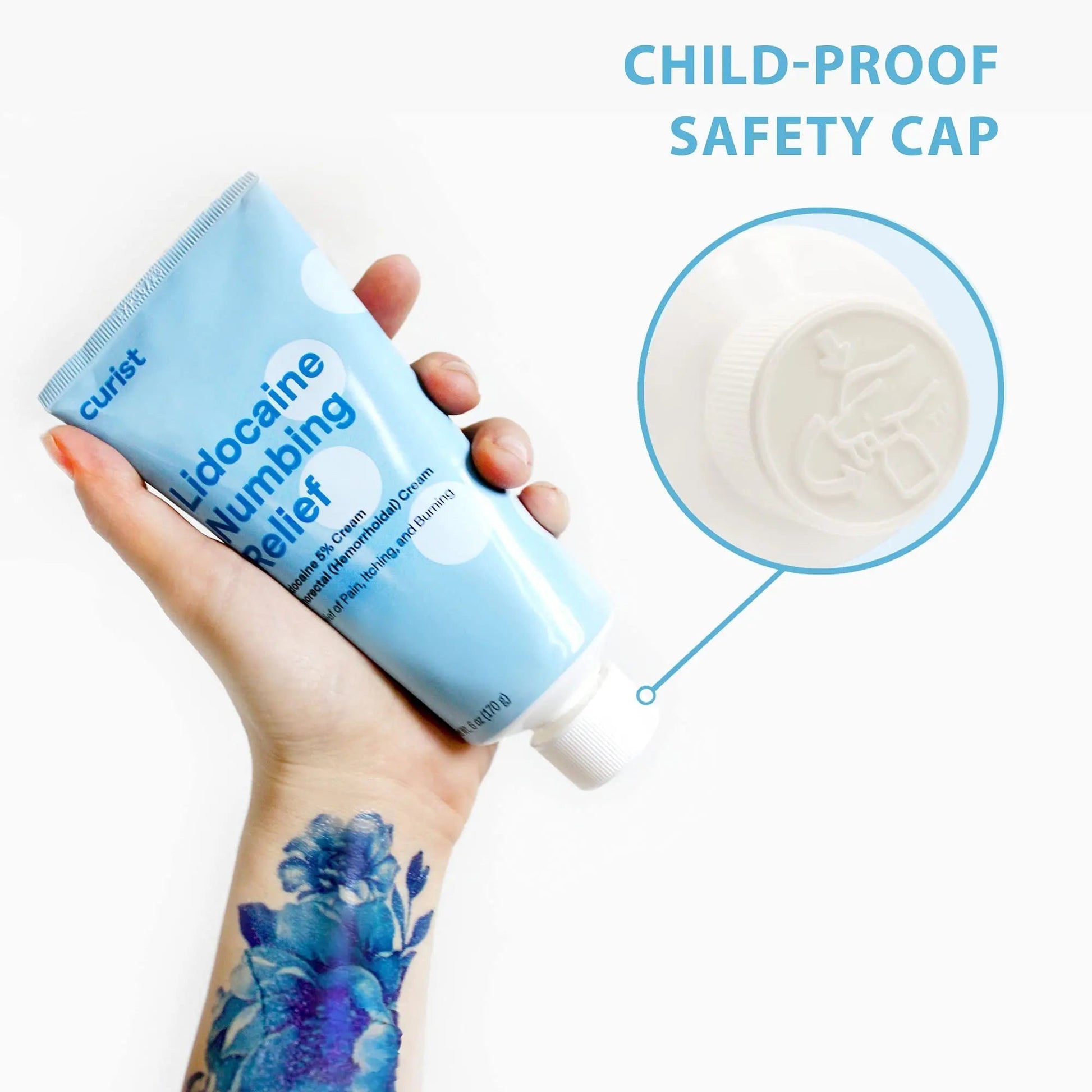 Curist 5% Lidocaine Numbing Cream - 6 oz (170 g) XL Tube - Soothing Numbing Cream for Temporary Discomfort, Itching, and Burning from Hemorrhoids Lidocaine 5% (1 Pack - 6 oz Tube) - dailyvitalstore