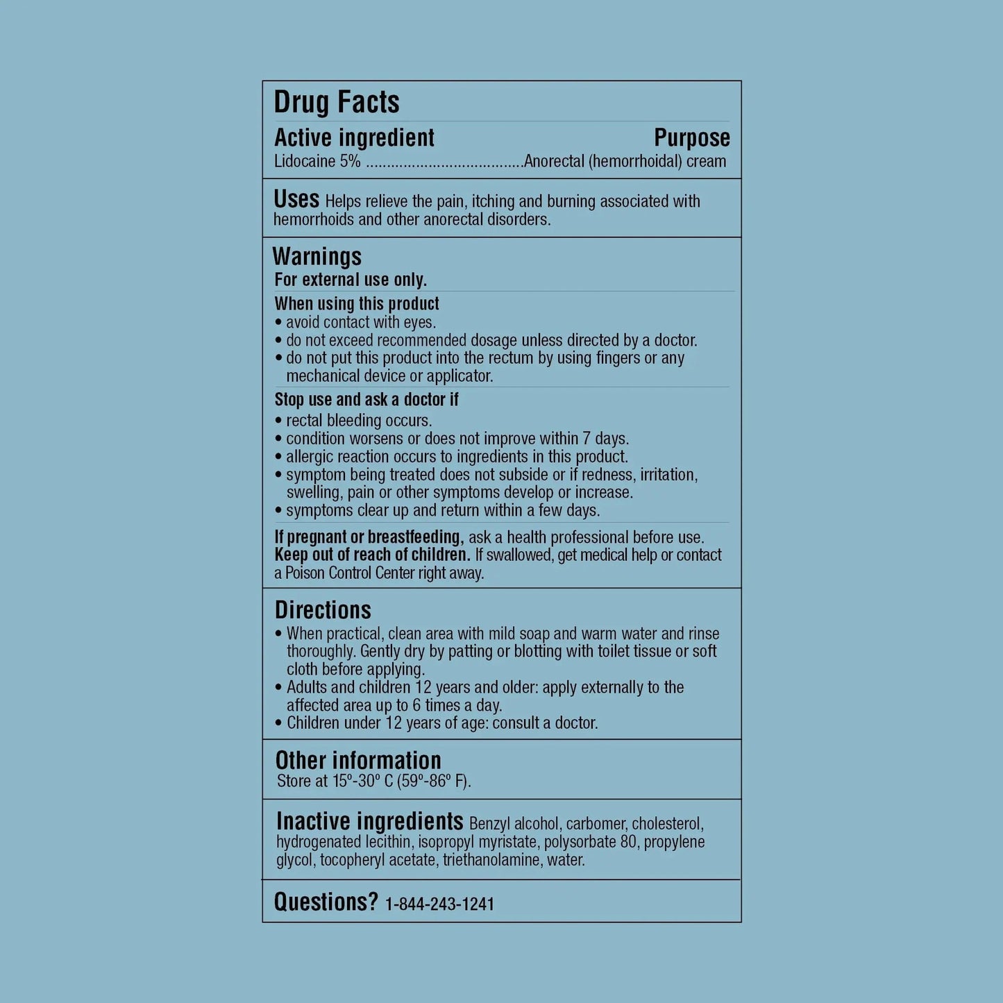 Curist 5% Lidocaine Numbing Cream - 6 oz (170 g) XL Tube - Soothing Numbing Cream for Temporary Discomfort, Itching, and Burning from Hemorrhoids Lidocaine 5% (1 Pack - 6 oz Tube) - dailyvitalstore