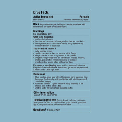 Curist 5% Lidocaine Numbing Cream - 6 oz (170 g) XL Tube - Soothing Numbing Cream for Temporary Discomfort, Itching, and Burning from Hemorrhoids Lidocaine 5% (1 Pack - 6 oz Tube) - dailyvitalstore