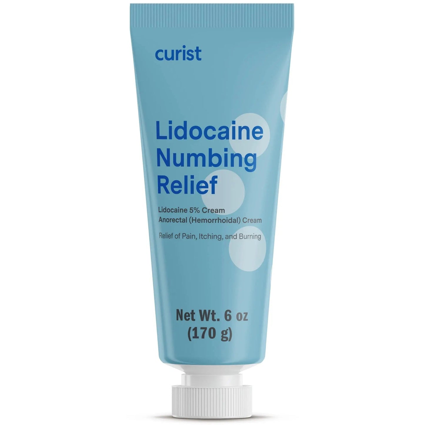 Curist 5% Lidocaine Numbing Cream - 6 oz (170 g) XL Tube - Soothing Numbing Cream for Temporary Discomfort, Itching, and Burning from Hemorrhoids Lidocaine 5% (1 Pack - 6 oz Tube) - dailyvitalstore