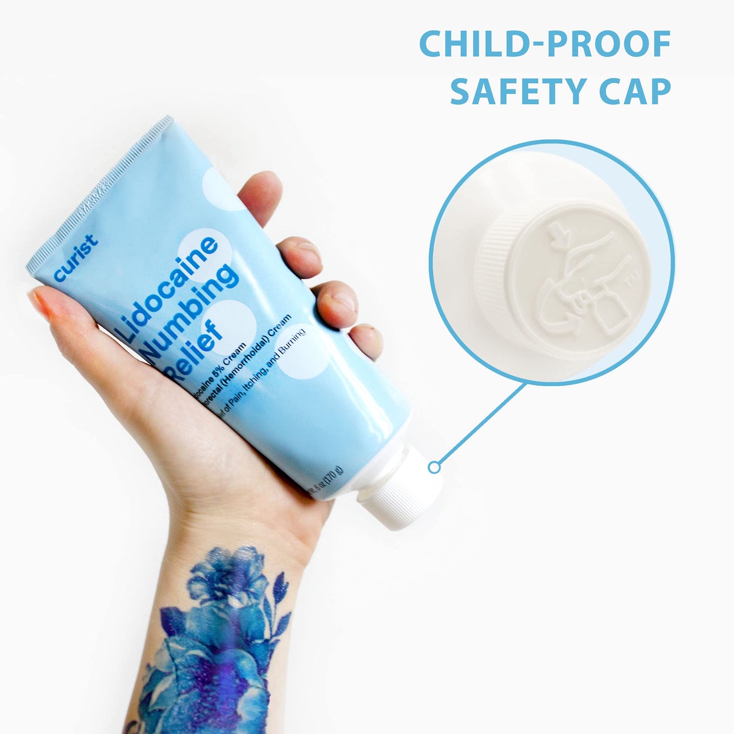 Curist 5% Lidocaine Numbing Cream - 6 oz (170 g) XL Tube - Soothing Numbing Cream for Temporary Discomfort, Itching, and Burning from Hemorrhoids Lidocaine 5% (1 Pack - 6 oz Tube) - dailyvitalstore