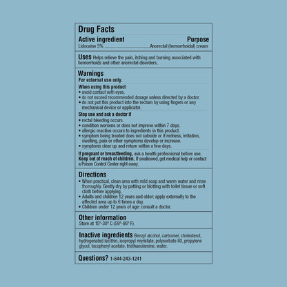 Curist 5% Lidocaine Numbing Cream - 6 oz (170 g) XL Tube - Soothing Numbing Cream for Temporary Discomfort, Itching, and Burning from Hemorrhoids Lidocaine 5% (1 Pack - 6 oz Tube) - dailyvitalstore