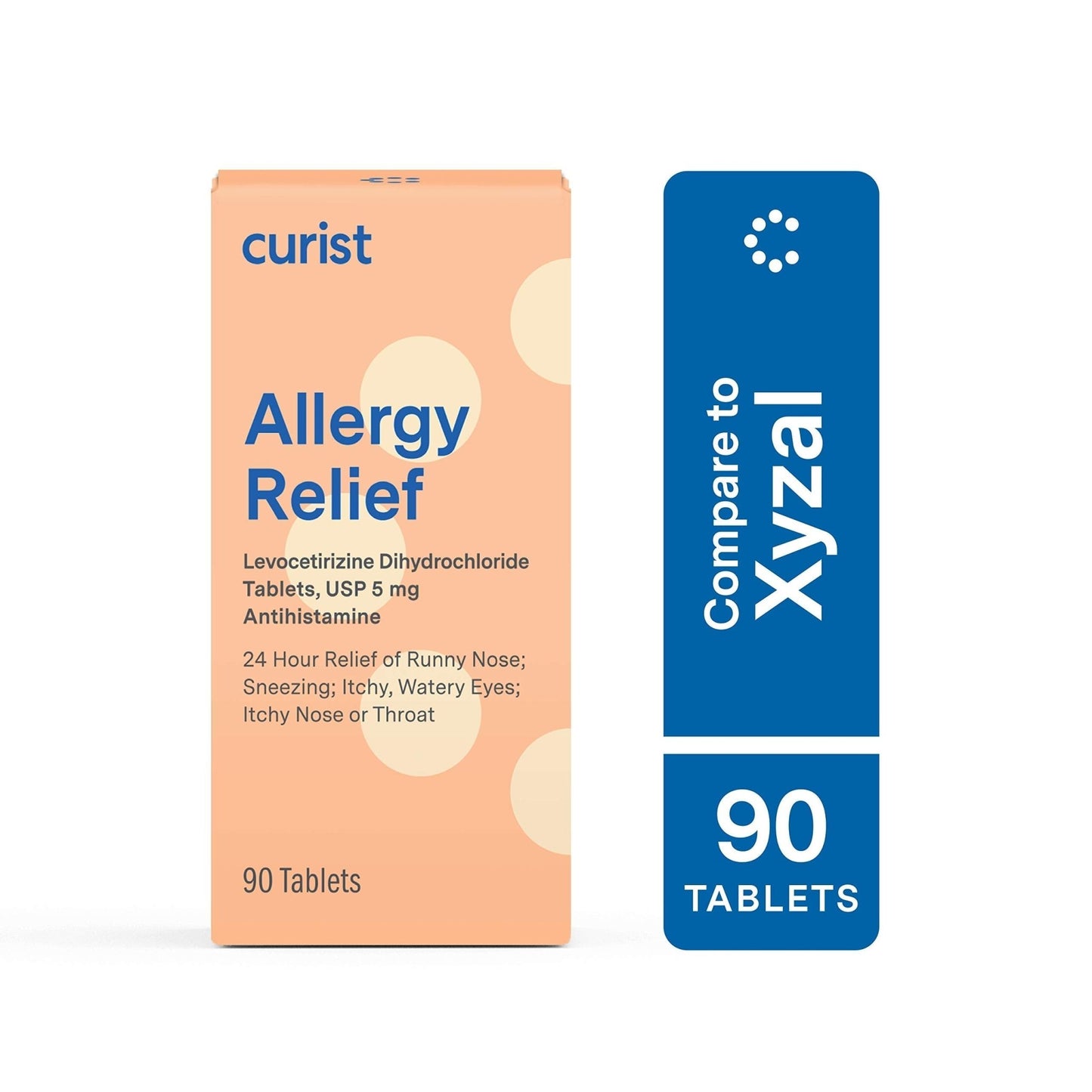 Curist - Generic Xyzal Levocetirizine 5 mg - (90 Tablets) - Allergy Pills, 24 Hour Allergy Relief - Allergy Medicine - dailyvitalstore