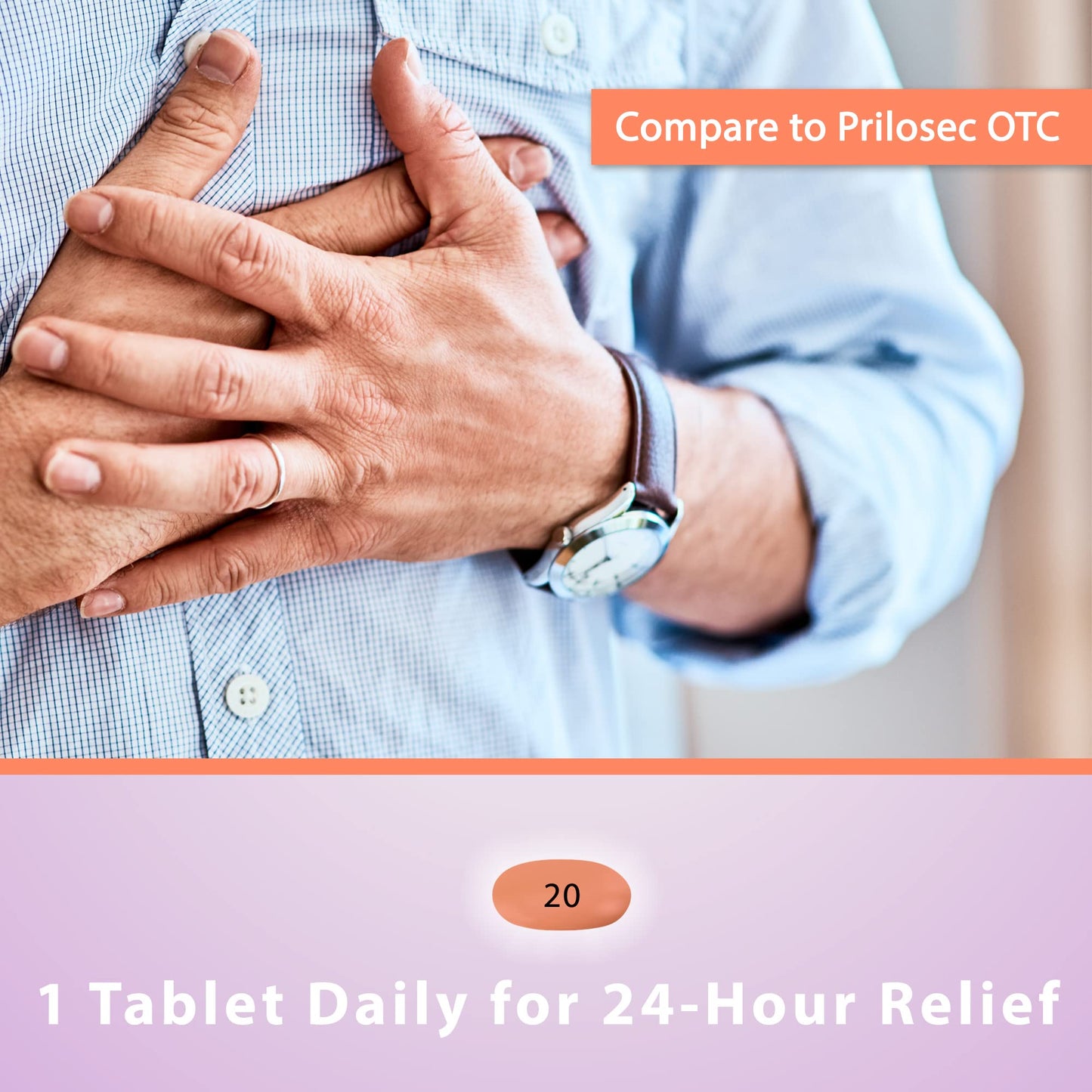 Curist Omeprazole 20mg Tablets Bulk Pack - 84Count Delayed-Release Tablets - Acid Reflux Medicine for Heartburn Relief (2 Pack of 42 Tablets - 84 Total) - dailyvitalstore