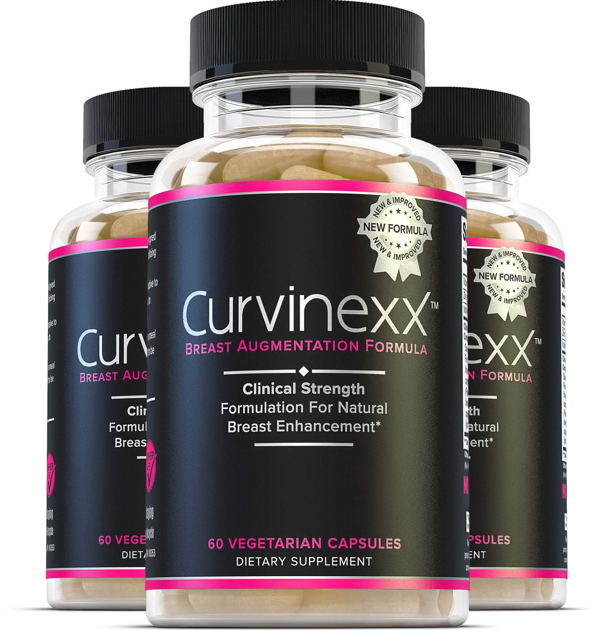 CURVINEXX (3 Bottles) - Natural Breast Toning and Firming Supplement. Lift, Firm and Enhance your Bust Naturally... - dailyvitalstore