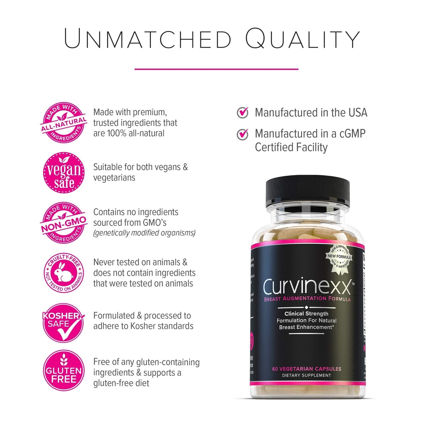 CURVINEXX (3 Bottles) - Natural Breast Toning and Firming Supplement. Lift, Firm and Enhance your Bust Naturally... - dailyvitalstore