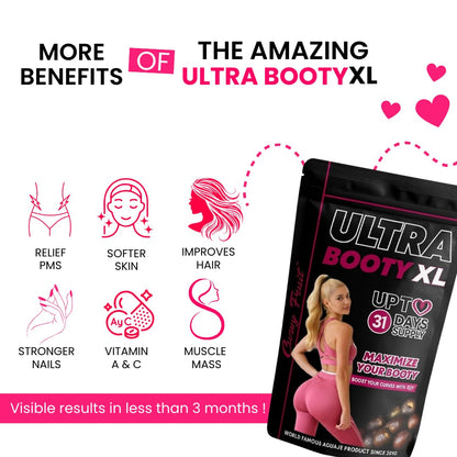 Curvy Fruit Maximum Booty Growth – Ultra Booty Powder with Aguaje + Black Maca – Glute Volume Supplement for Women - dailyvitalstore