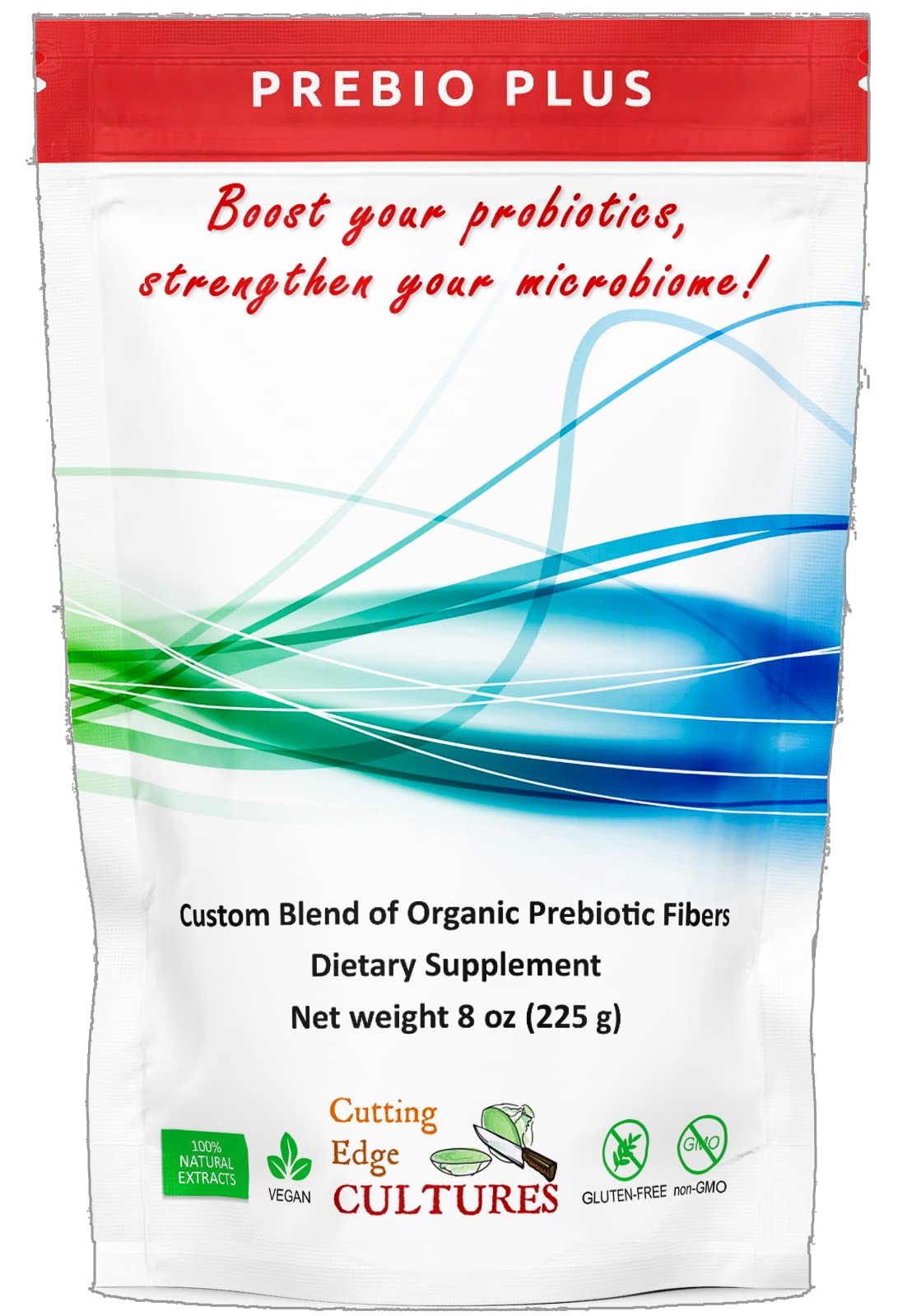 Cutting Edge Cultures Prebio Plus Prebiotic Fiber Powder Best Custom Blend of Organic Prebiotic Fibers Dietary Supplement 8 oz - dailyvitalstore
