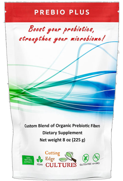 Cutting Edge Cultures Prebio Plus Prebiotic Fiber Powder Best Custom Blend of Organic Prebiotic Fibers Dietary Supplement 8 oz - dailyvitalstore