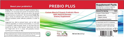 Cutting Edge Cultures Prebio Plus Prebiotic Fiber Powder Best Custom Blend of Organic Prebiotic Fibers Dietary Supplement 8 oz - dailyvitalstore