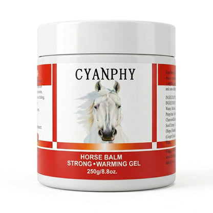 CYANPHY 250g Unisex Adult Extra Strong Horse Balm Joint Massage Cream with Fresh Scent for Muscle & Joint Massage Body for Warming Massage Gel for Hands, Feet, Legs, Knees, Waist for People - dailyvitalstore