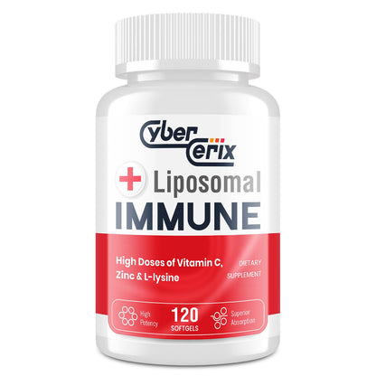 CyberCerix Advanced Liposomal Immune Supplement, Complex with L-Lysine 1,500mg, Vitamins, Minerals & Herbal Extracts, Comprehensive Daily Wellness Blend for Men & Women - 120 Capsules - dailyvitalstore