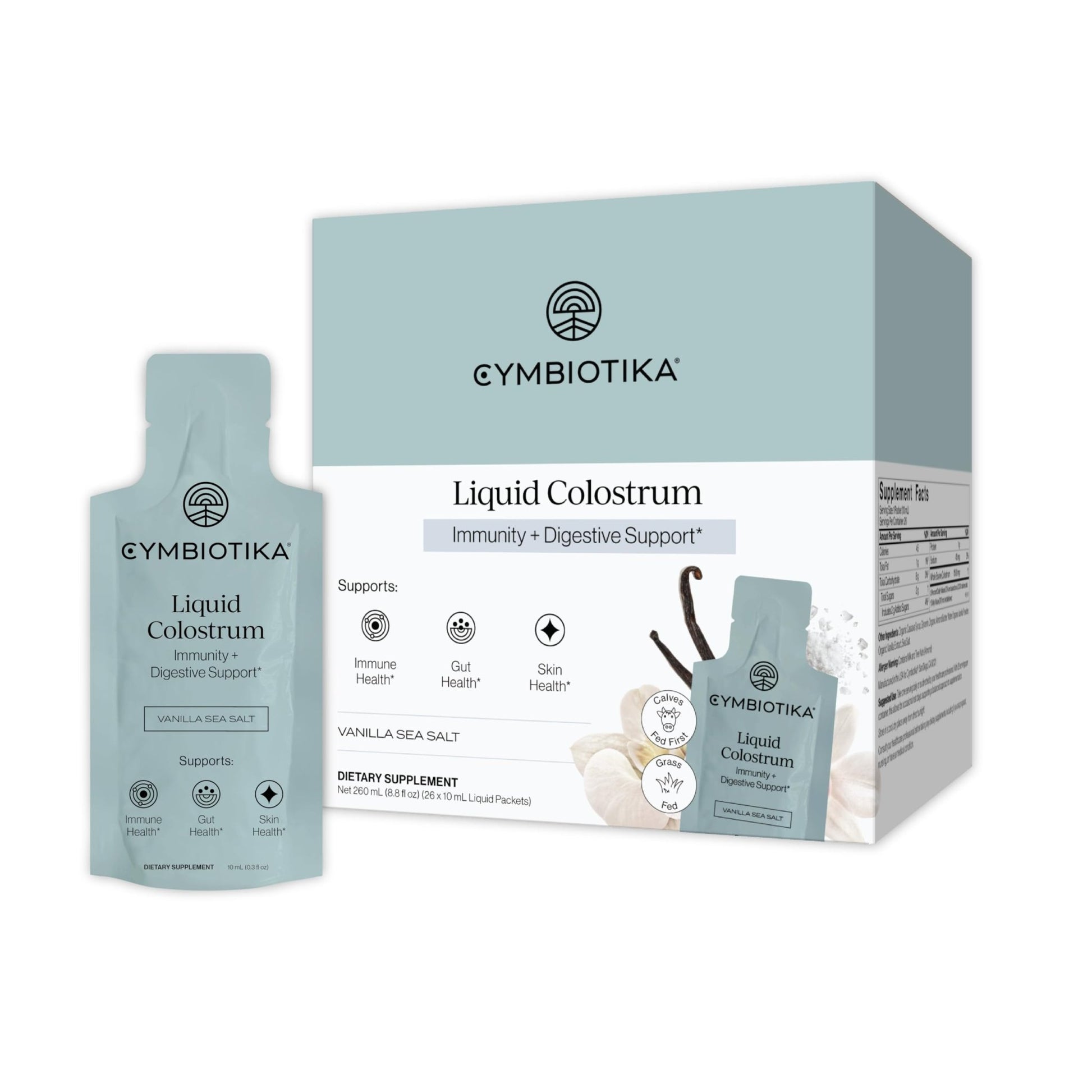 CYMBIOTIKA Liquid Colostrum, 1.5g Full Spectrum Colostrum, Grass-Fed Bovine Colostrum for Gut Health, Immune Support, Skin & Recovery - dailyvitalstore