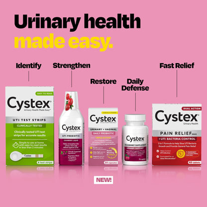 Cystex 3-in-1 Urinary Tract Probiotic for Women - Fast-Acting UTI & Yeast Infection Support with Prebiotics, Probiotics, & Cranberry - Supports Vaginal pH & Flora Balance - 30 Capsules - dailyvitalstore