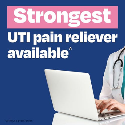 Cystex Maximum-Strength UTI Pain Relief Tablets - 99.5 mg Phenazopyridine HCl for Fast Relief of Burning, Urgency, & Bladder Discomfort - Non-Staining, Fast-Acting Formula - 24-Count - dailyvitalstore
