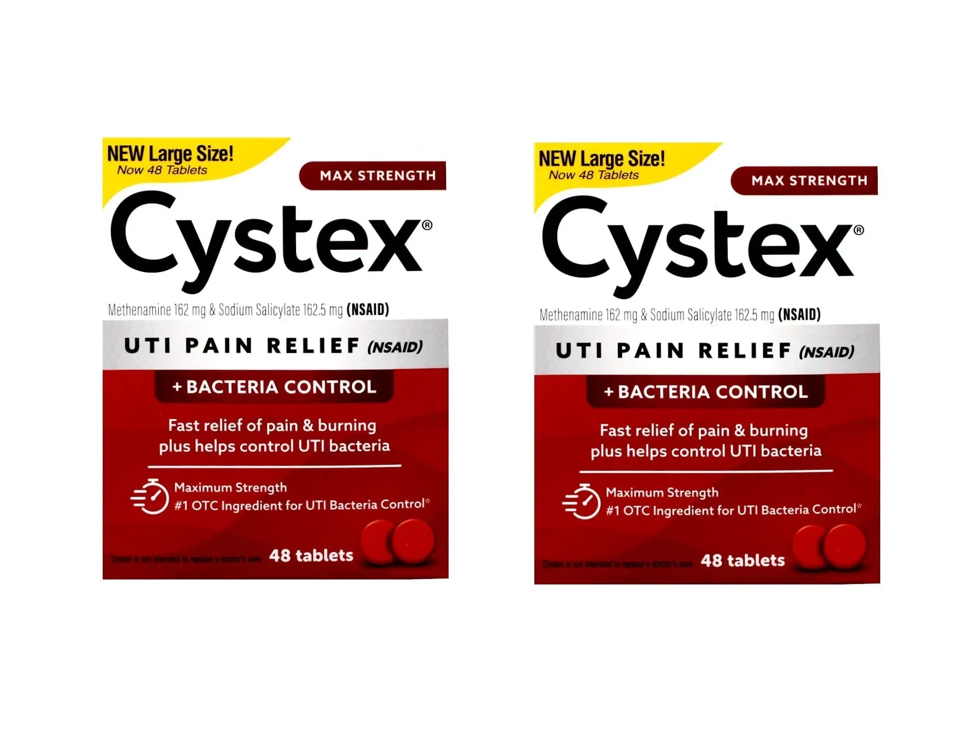 Cystex Plus Urinary Pain Relief Tablets 40 ea (Packs of 2) - dailyvitalstore