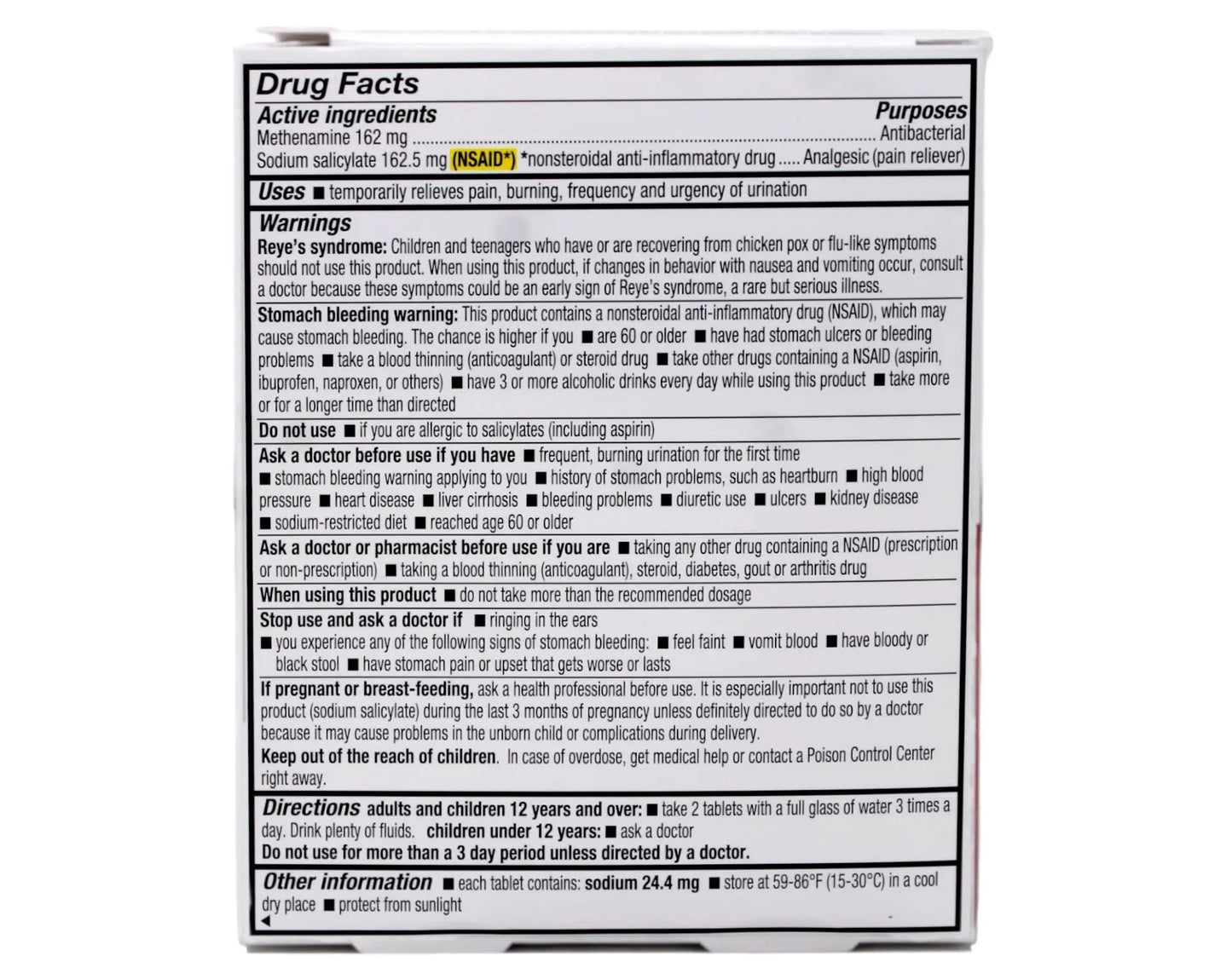 Cystex Plus Urinary Pain Relief Tablets 48 Tablets - dailyvitalstore