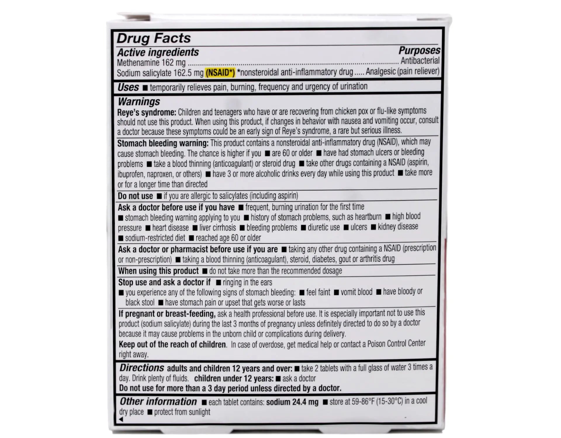 Cystex Plus Urinary Pain Relief Tablets 48 Tablets - dailyvitalstore