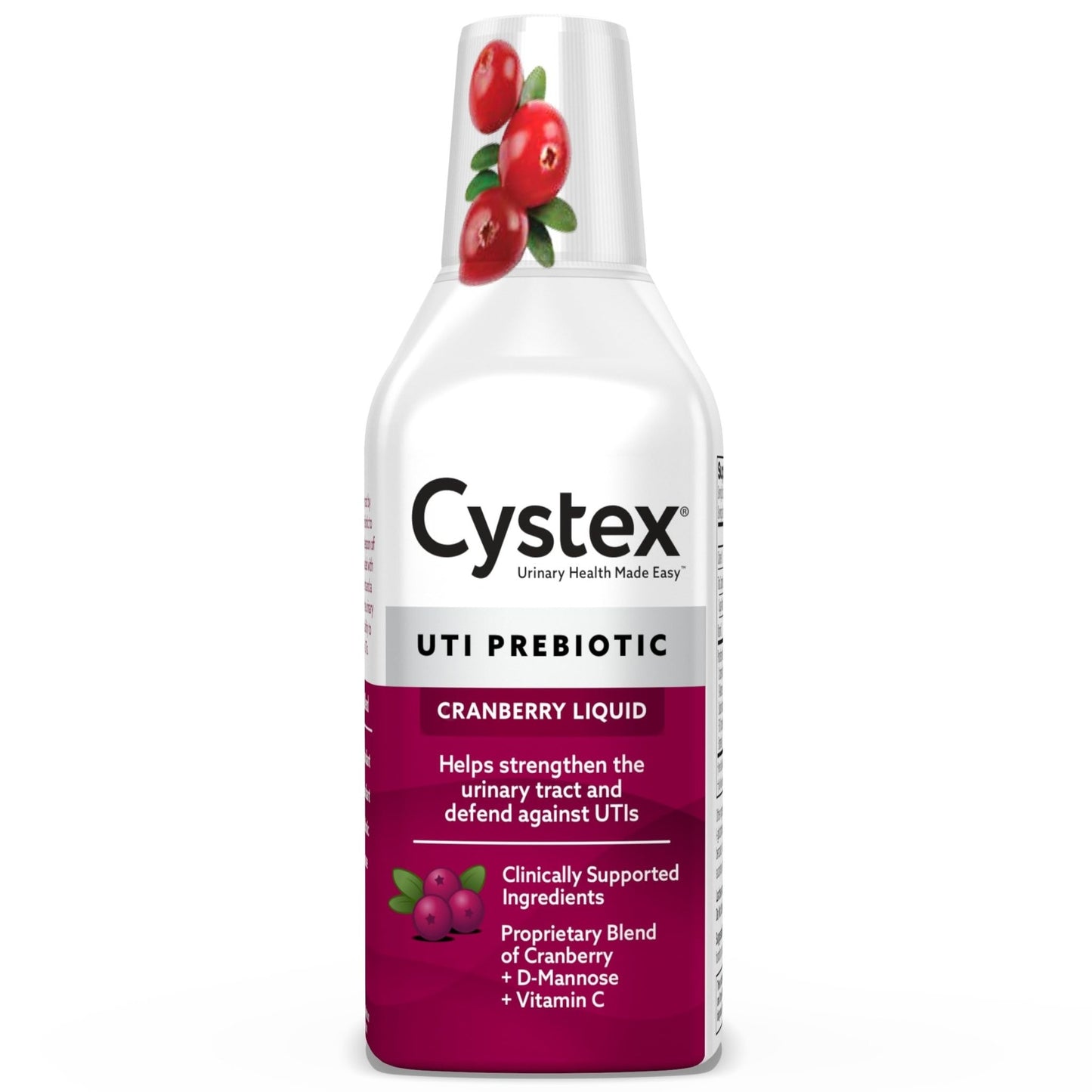 Cystex Urinary Tract Infection Support & Prevention - Cranberry Prebiotic Supplement with D-Mannose & Vitamin C for UTI Protection & Urinary Health Maintenance - 7.6 fl oz (Pack of 1) - dailyvitalstore