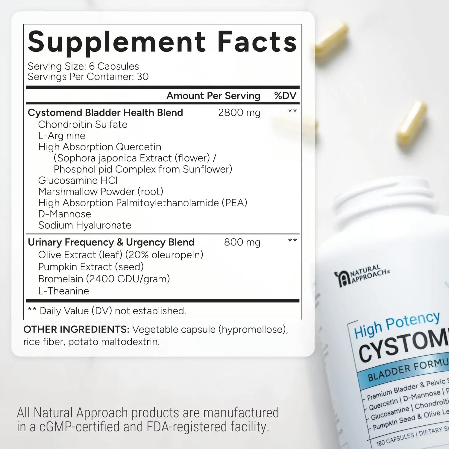 CystoMend Bladder & Pelvic Discomfort Formula (High Potency) - Supports Less Flares & Urgency* - Premium Bladder Support for Women & Men - USA Manufactured & Third-Party Tested - 180 Capsules - dailyvitalstore