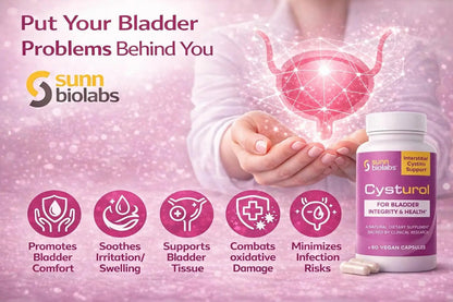 CYSTUROL® Bladder Support Supplement | Interstitial Cystitis (IC) | Bladder Pain | Urinary Tract Health | Clinically Studied Formula for Bladder Inflammation, UTI, Mast Cell Support & Urinary Urgency - dailyvitalstore
