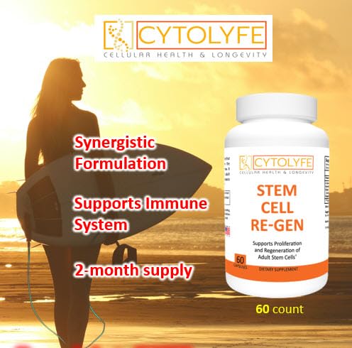CYTOLYFE Stem Cell-Regen/synergistic Blend for Immune System & Bone Marrow Support / 60 Capsules - dailyvitalstore