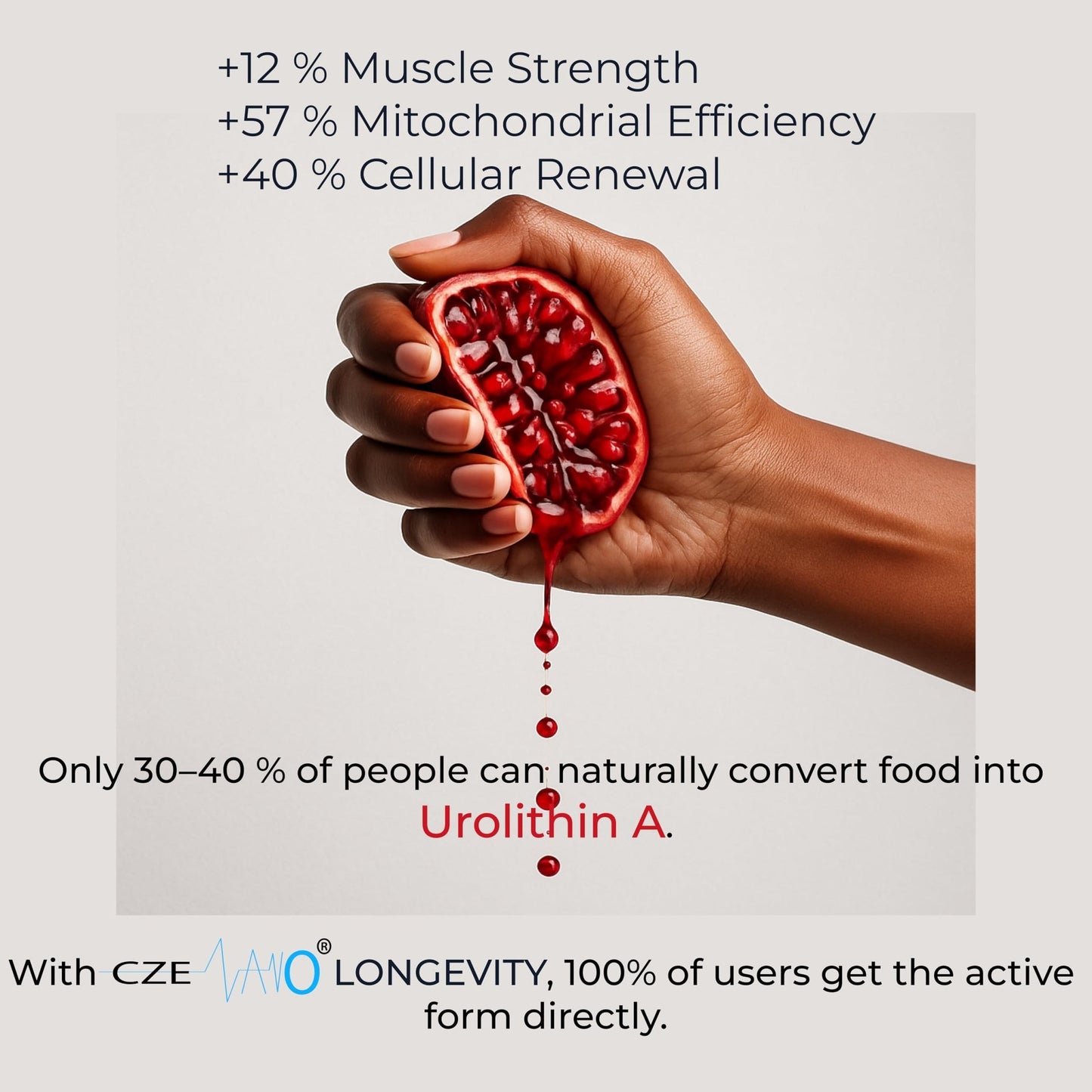 CzeNano Longevity – Ultra-Pure Urolithin A Supplement 1000 mg | Mitochondrial Support, Cellular Energy & Muscle Strength | Third-Party Tested COA | 60 Vegan Capsules - dailyvitalstore