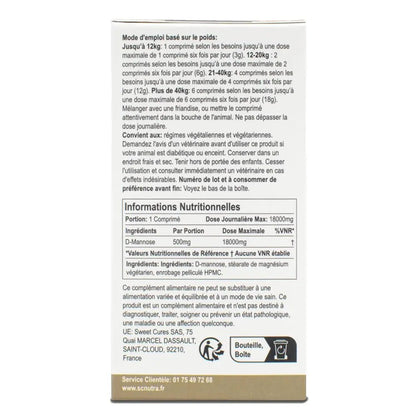 D-Mannose Pet Tablets for Cats & Dogs by SC Nutra - dailyvitalstore
