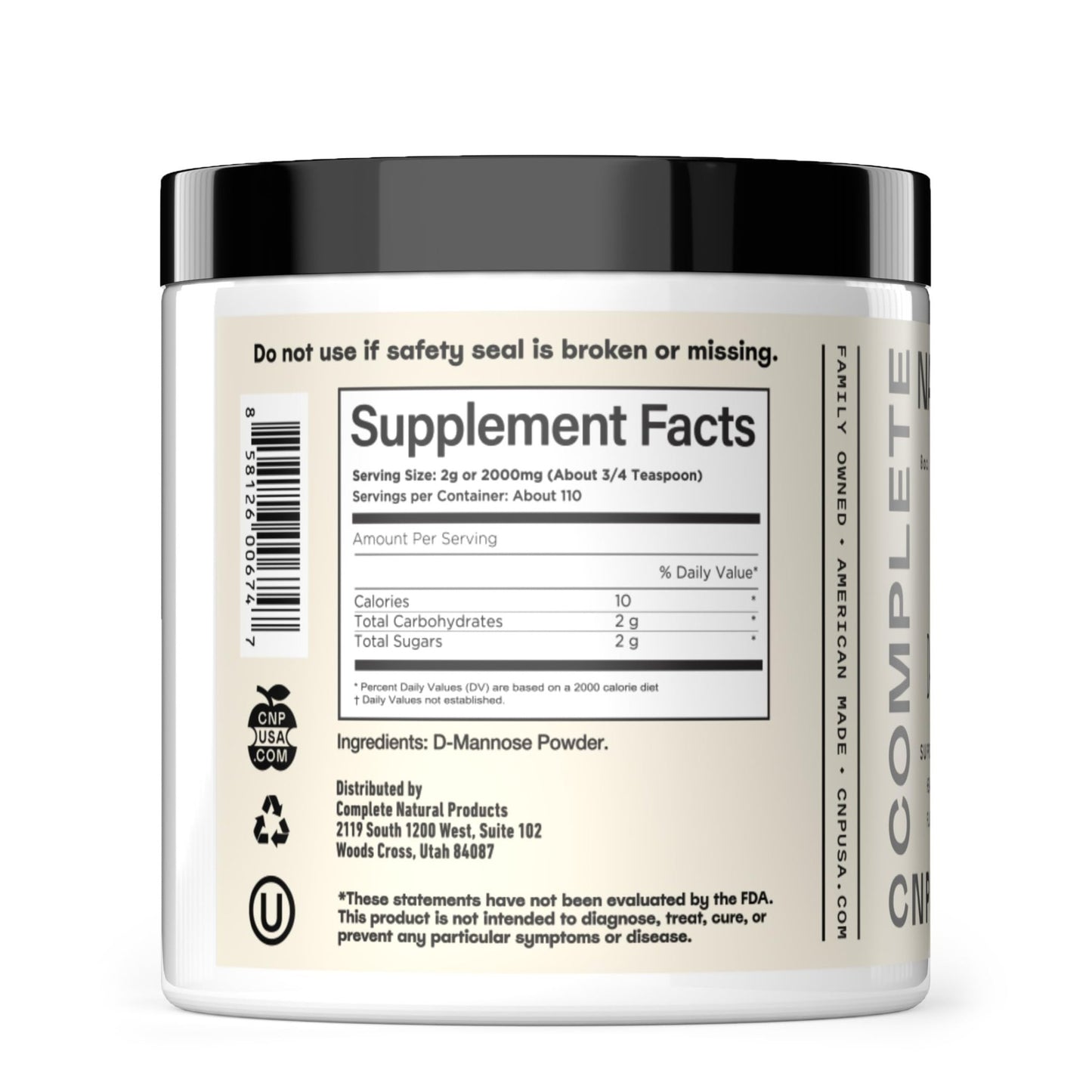 D Mannose Powder Supplement 8oz - Powder D Mannose for Urinary Tract & Bladder Health Support, Bulk Easy Mix Formula, 115 Servings, No Fillers, Non GMO & Gluten Free Support, Kosher Certified Made USA - dailyvitalstore