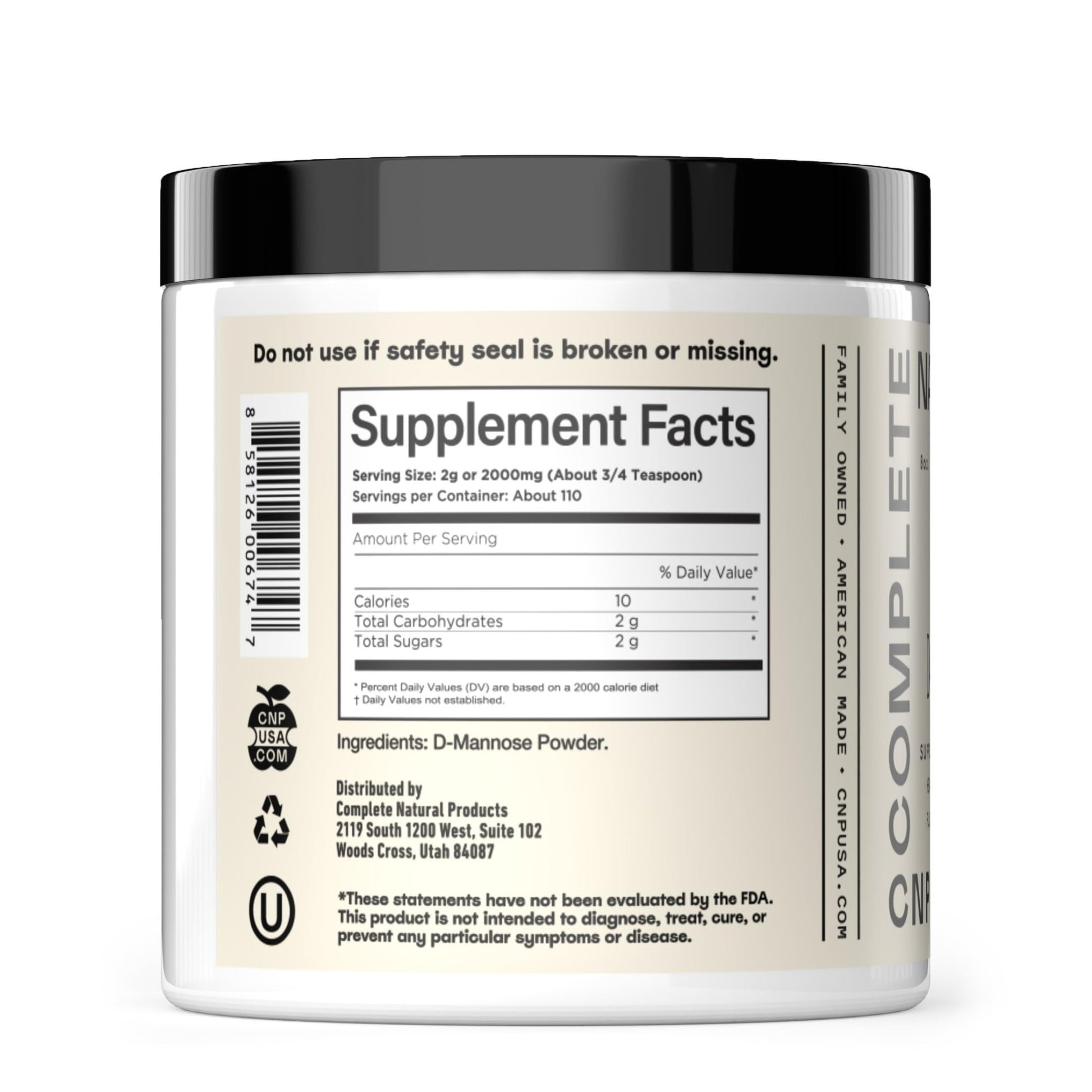 D Mannose Powder Supplement 8oz - Powder D Mannose for Urinary Tract & Bladder Health Support, Bulk Easy Mix Formula, 115 Servings, No Fillers, Non GMO & Gluten Free Support, Kosher Certified Made USA - dailyvitalstore