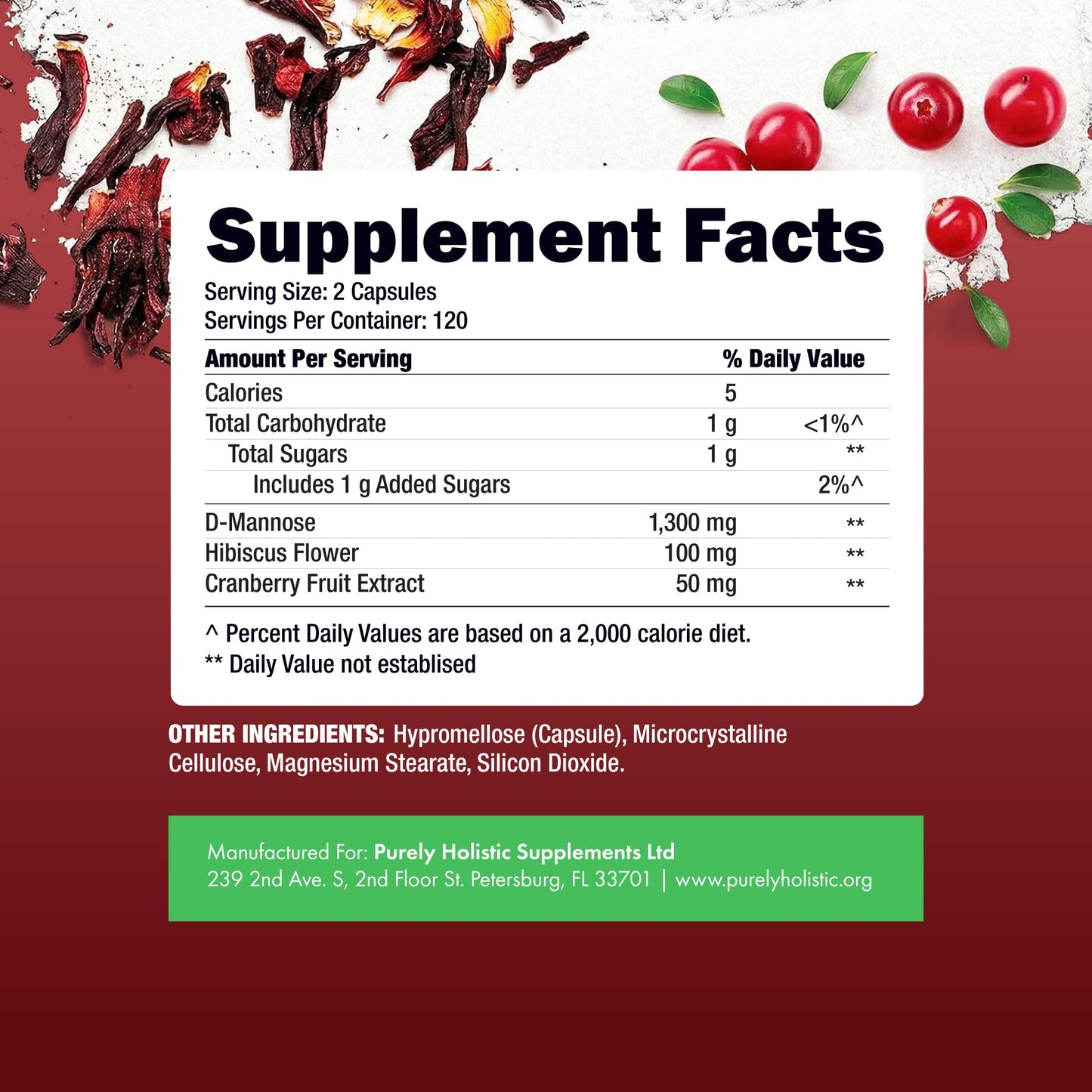 D Mannose with Cranberry | Drug-Free Urinary Tract Health Support | Evidence-Based DMannose 1300mg for Urinary & Bladder Health for Women | D Mannose Supplements for Women & Men | Non-GMO | 240 Ct - dailyvitalstore