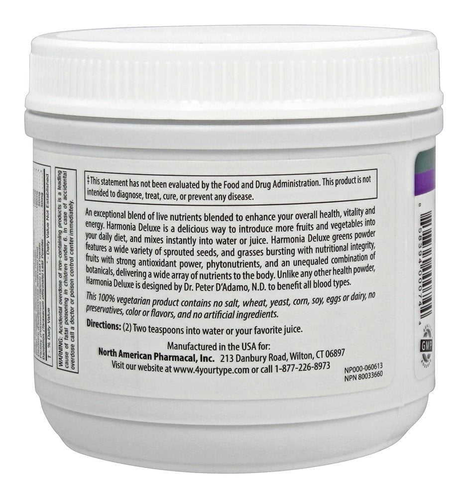 D'Adamo Personalized Nutrition Harmonia Deluxe, 7 Ounce - dailyvitalstore