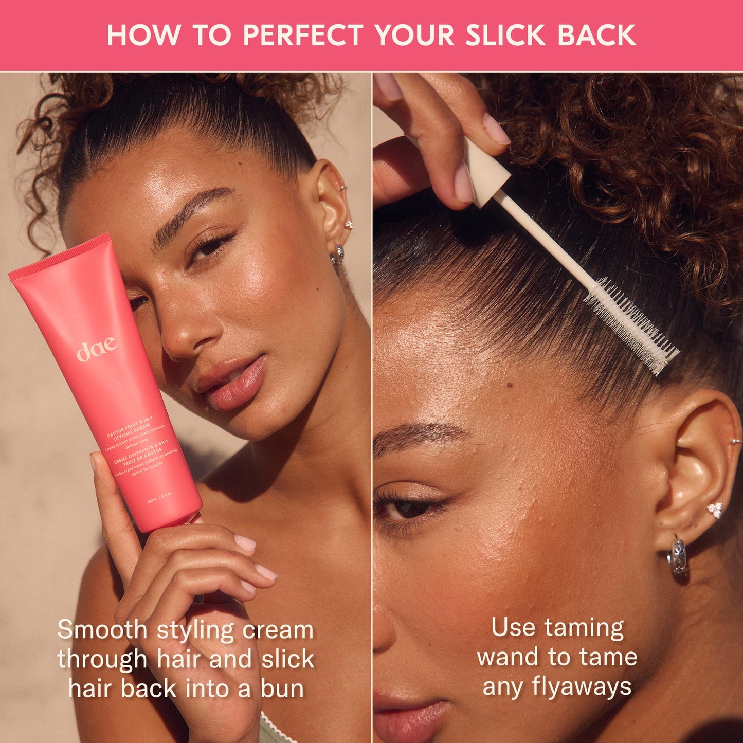 DAE Cactus Fruit 3-In-1 Styling Cream & Taming Wand - Tame Flyaways, Smooth Frizz, Style Edges (0.6 oz.) - dailyvitalstore