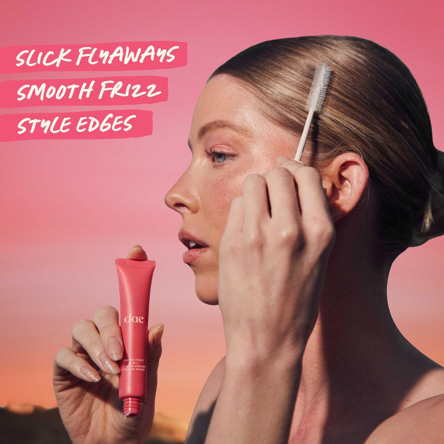 DAE Cactus Fruit 3-In-1 Styling Cream & Taming Wand - Tame Flyaways, Smooth Frizz, Style Edges (0.6 oz.) - dailyvitalstore