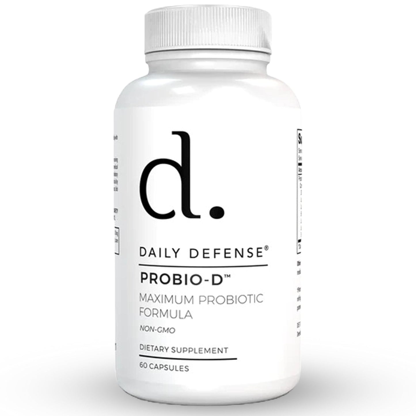 Daily Defense Probiotic Immune Support Supplement - Daily Probiotics for Men with Constipation & Gas - Digestion and Bloating Supplement & Probiotics for Women - 60 Capsules, PROBIO-D - dailyvitalstore