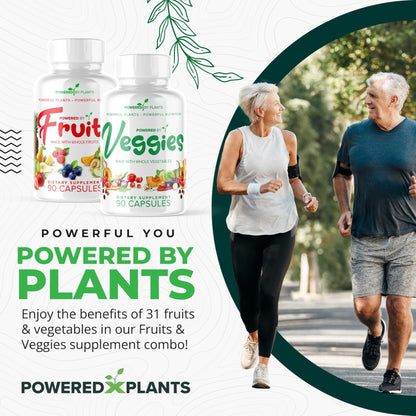 Daily Fruits and Veggies Supplement - 180 Capsules for 30 Days, Non GMO & Gluten Free Superfood with Natural Vitamins - Powered by Plants, 2-Pack - dailyvitalstore