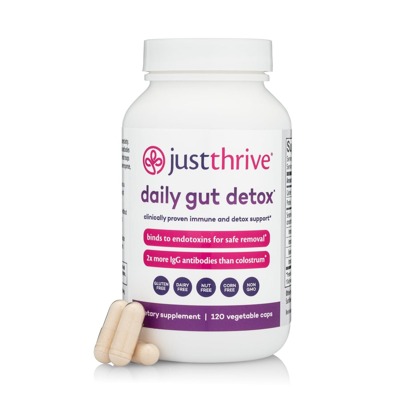 Daily Gut Detox - Ultra-Concentrated Detox & Immune Support Supplement with IgG Antibodies - Promotes Gut Health, Detoxification & Balanced Immune Response - dailyvitalstore