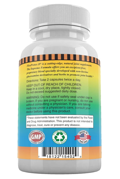 Daily Health, Flexprotex D 884mg Joint Muscle Support 120 Capsules Natural Herbal Turmeric Chondroitin Glucosamine Yucca Boswellia Hyaluronic Acid Ashwagandha D3 Magnesium (1 Month Supply) - dailyvitalstore