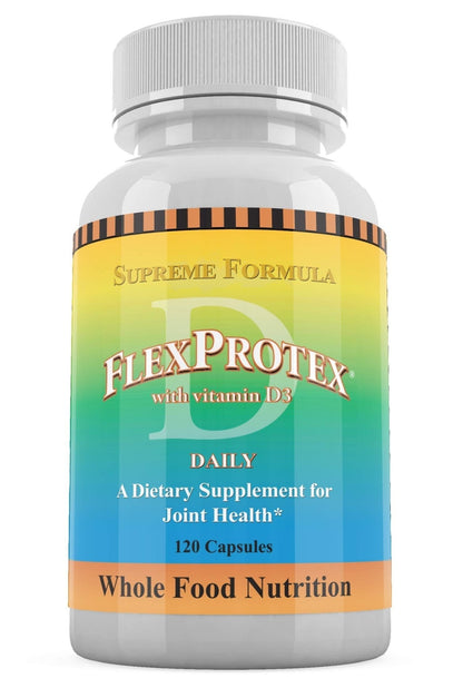 Daily Health, Flexprotex D 884mg Joint Muscle Support 120 Capsules Natural Herbal Turmeric Chondroitin Glucosamine Yucca Boswellia Hyaluronic Acid Ashwagandha D3 Magnesium (1 Month Supply) - dailyvitalstore