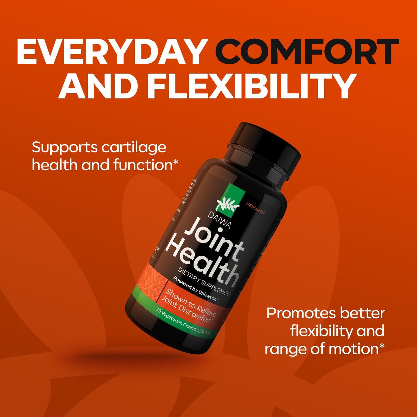Daiwa Joint Health - Tendon and Ligament Supplements with Chinese Skullcap and Acacia Catechu - Traditional Plant-Based Formula for Active Lifestyles - Non-GMO, 30 Vegetarian Capsules - dailyvitalstore